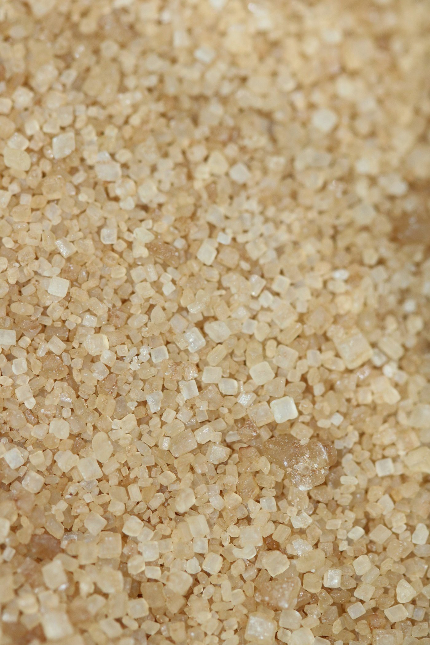 Brazilian raw sugar crystals