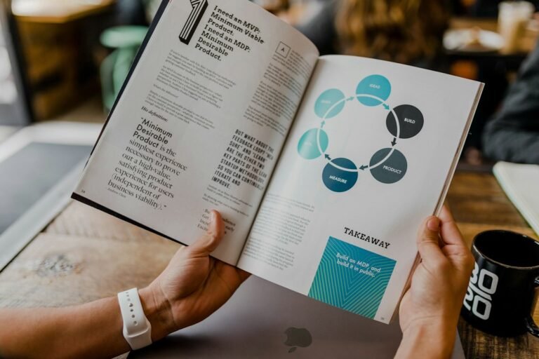 Professional reading a buyer guide