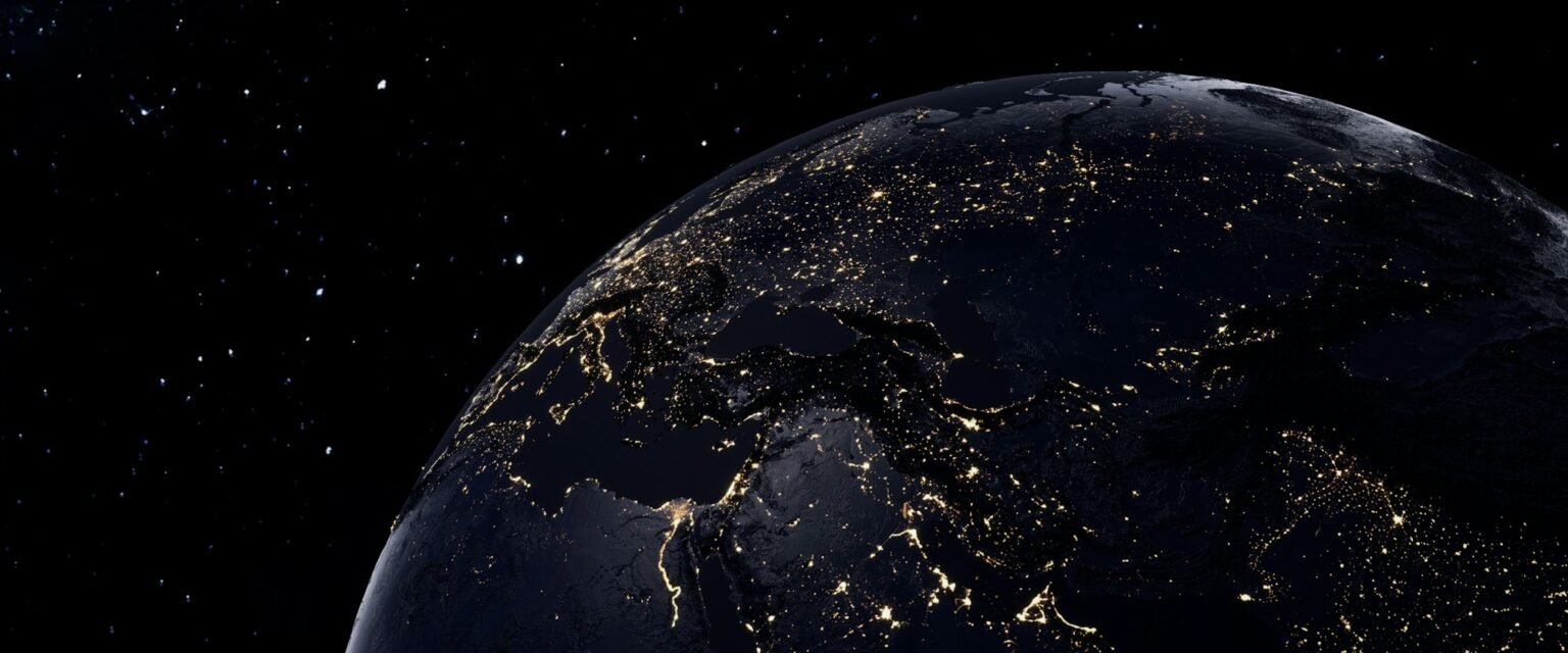 View of the Earth from space at night – Kolash Group global markets for Brazilian agricultural commodities