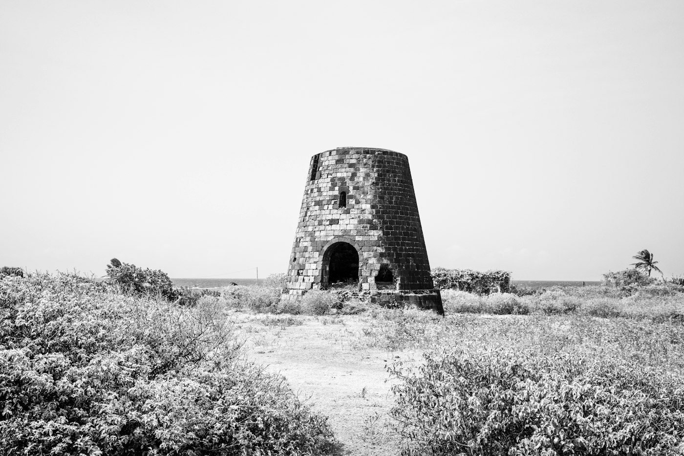 Historic stone sugar mill ruin